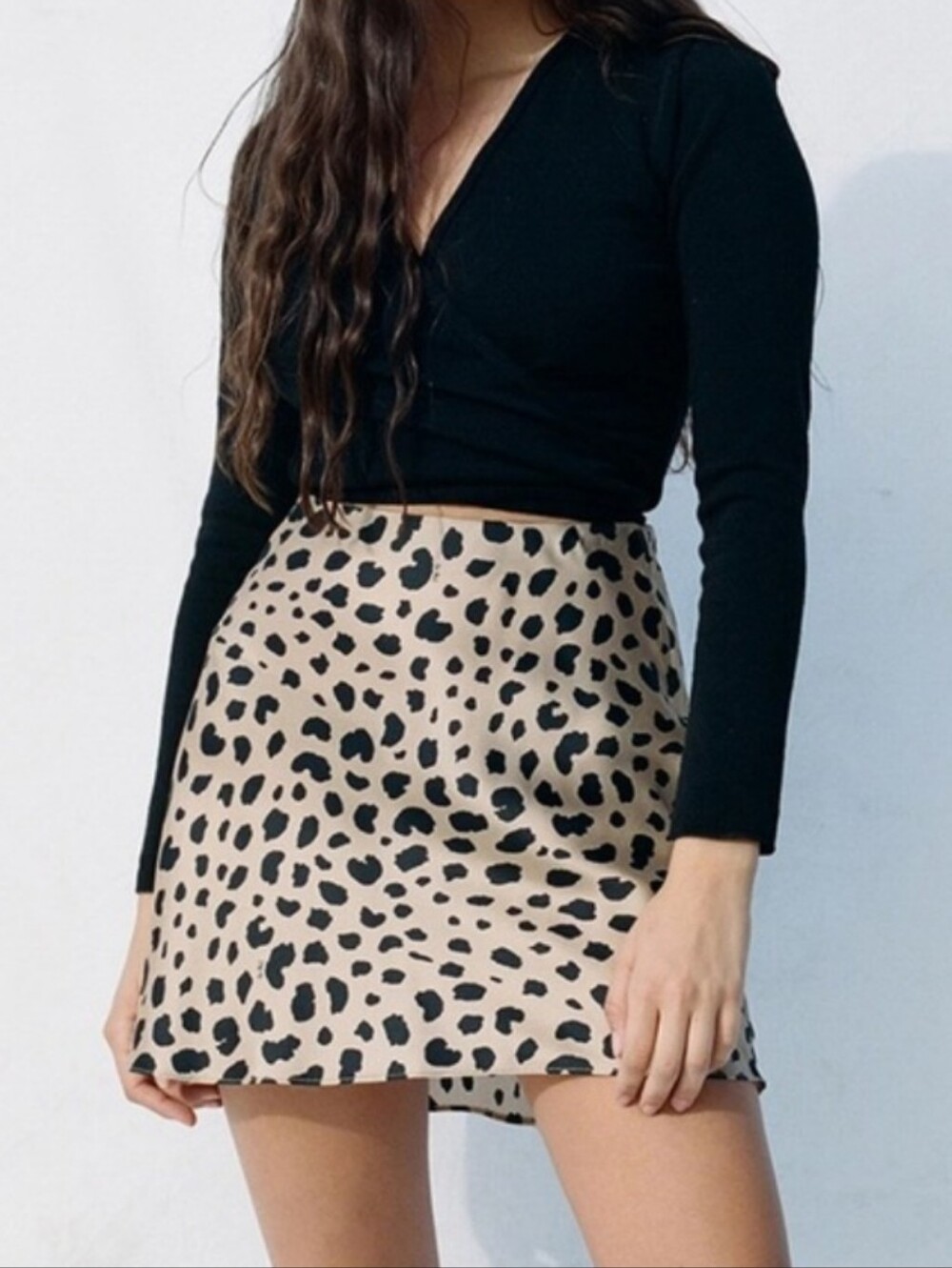 Rèalisation Par Leopard Mini Skirt Cookies XS 100% Silk